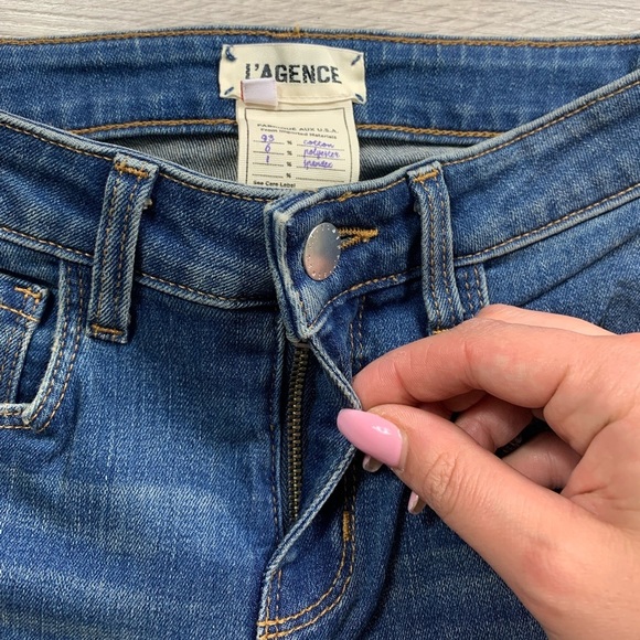 L’AGENCE Tilly Slim Straight Raw Hem Premier Jeans - Picture 11 of 16